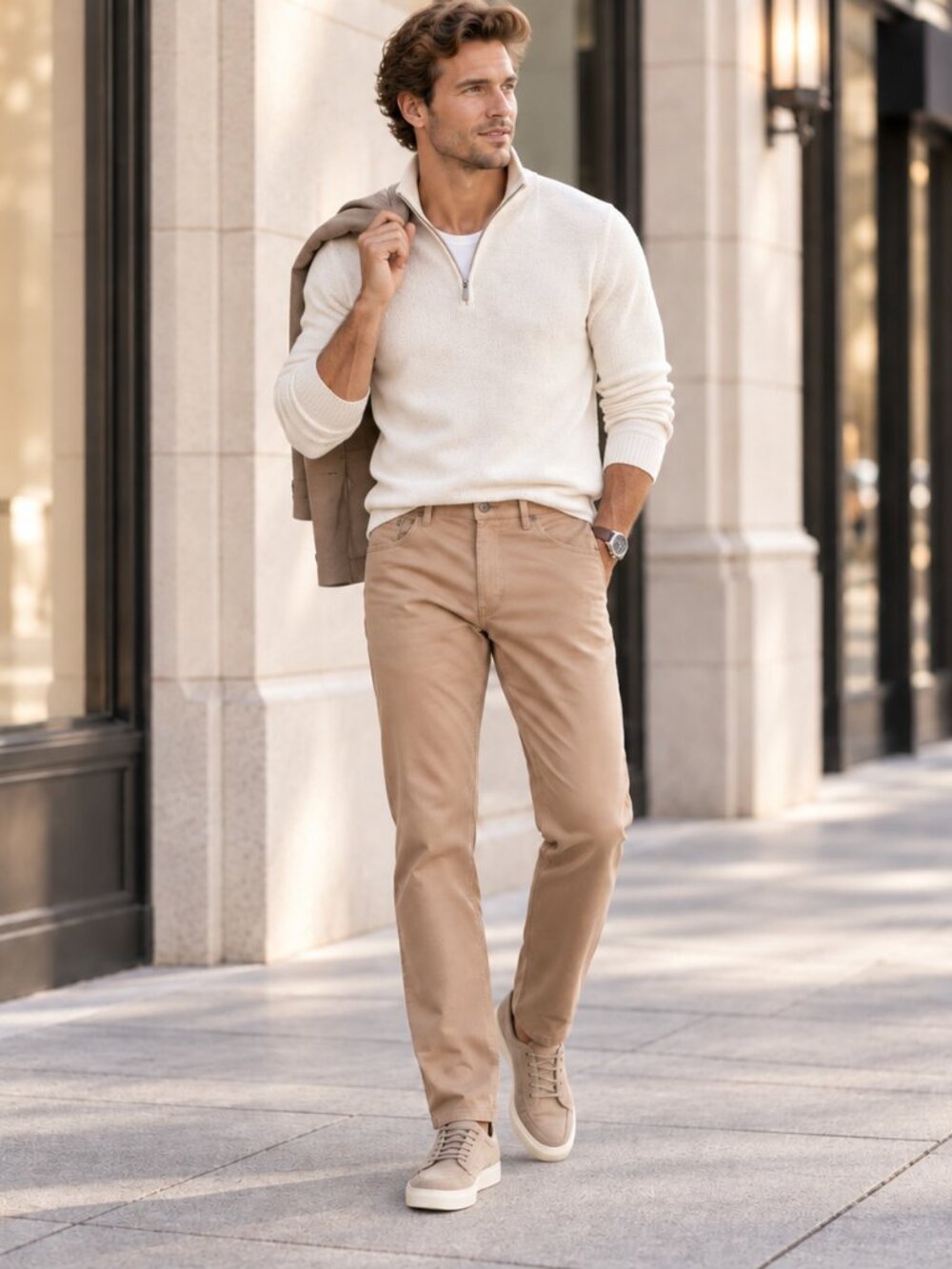 Peter Millar Signature Grain Sateen Five-Pocket Pants Classic Fit Men’s 35x34